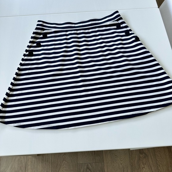 Loft Navy and Cream Striped Blue and Cream Nautical Skirt NWT Size S - Picture 1 of 5